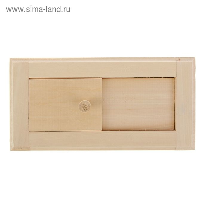 Вентиляционная крышка из липы, 30х12см, с задвижкой, Вентиляционная крышка из липы, 30х12см, с задвижкой, "Добропаровъ"