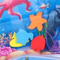 Акваковрик надувной развивающий водный коврик Крошка Я &laquo;Морской мир&raquo;, 68&times;50 см