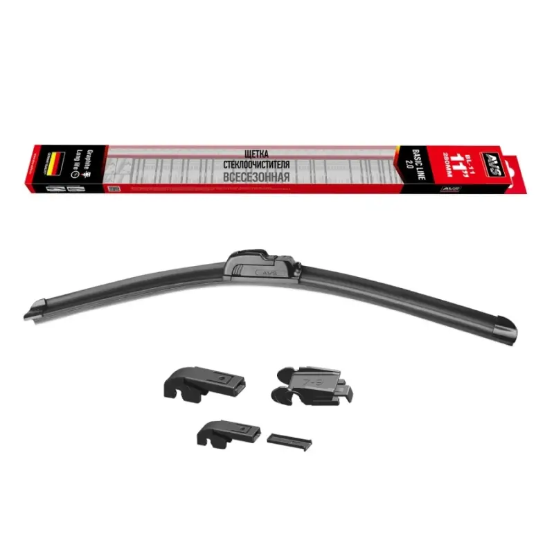 Щетки стеклоочистителя AVS б/к 28 см "11" (1шт.) универсальные BL-11