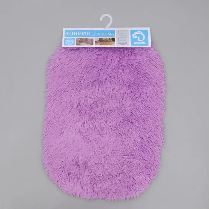 Коврик для ванной и туалета Доляна «Пушистик», 40×60 см, цвет сиреневый Коврик для ванной и туалета Доляна «Пушистик», 40×60 см, цвет сиреневый