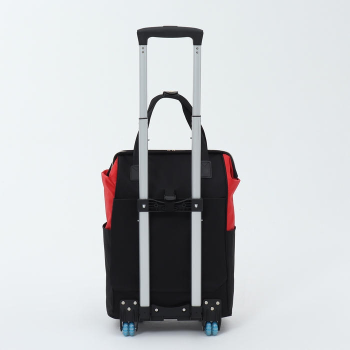 Сумка дорожная на колёсах, наружный карман, цвет чёрный/красный Сумка дорожная на колёсах, наружный карман, цвет чёрный/красный