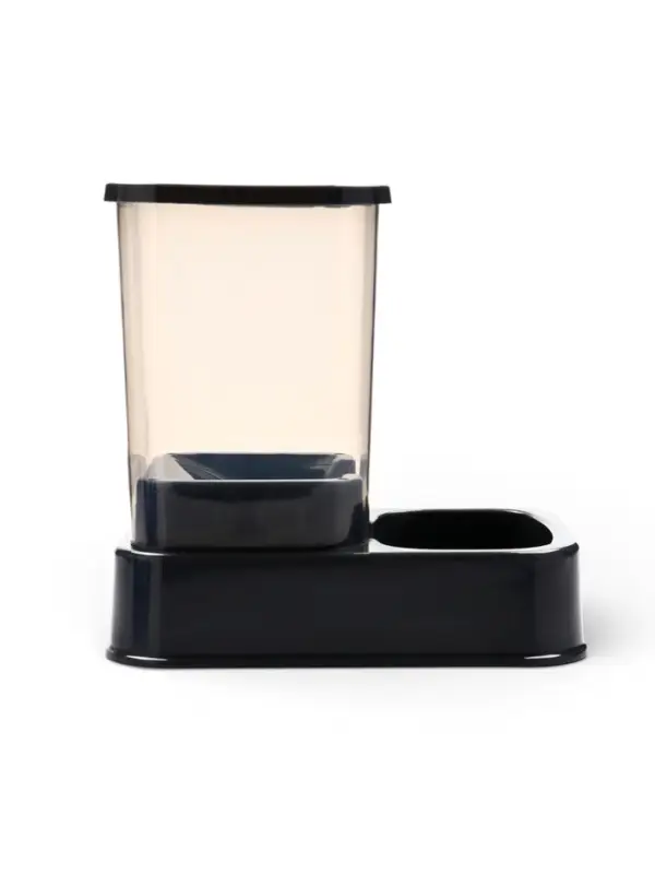 Автокормушка, 1.5 л, нескользящее основание, чёрная