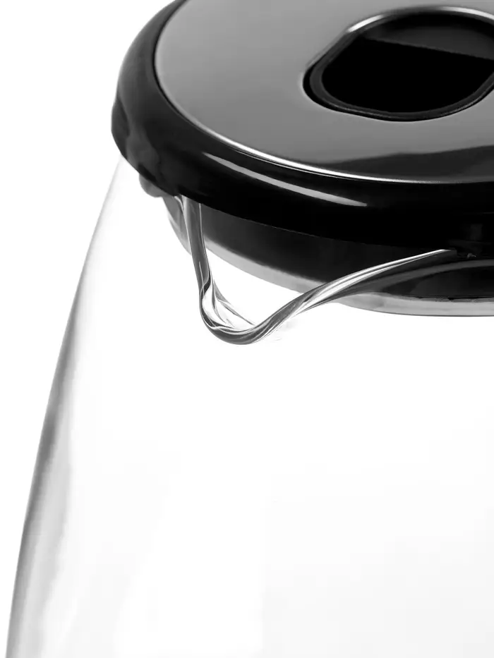 Чайник электрический Luazon LSK-1802, стекло, 1.8 л, 1500 Вт, подсветка, черно-стальной