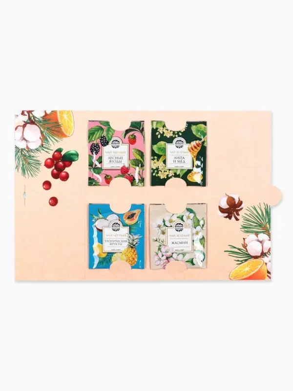 Чай новогодний в пакетиках &laquo;Уютного Нового года&raquo; в конверте, 7.2 г (4 шт.&times;1.8 г)