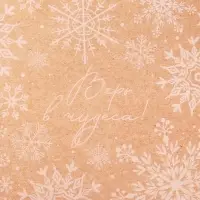 Бумага упаковочная крафтовая «Снегопад», 50 х 70 см
