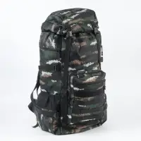 Рюкзак тактический туристический Adventure, 70 л, с карманами, расцветка пиксели, чёрный/зелёный