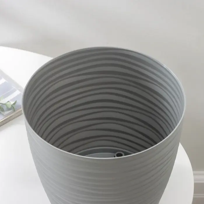 Горшок для цветов с поддоном &laquo;Дюна&raquo;, 5.5 л, пластиковый, серый