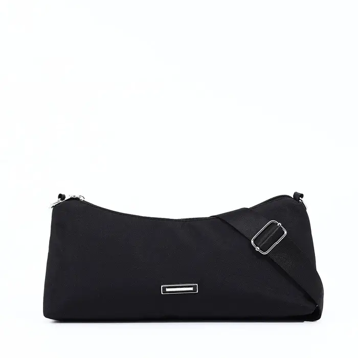 Сумка женская кросс-боди на молнии, 31&times;7&times;13 см, чёрная