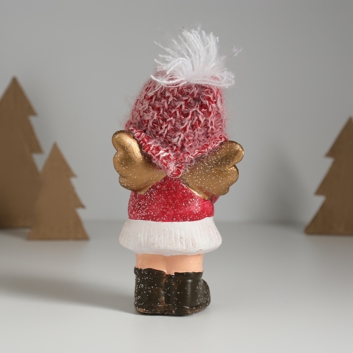 Сувенир керамика Сувенир керамика "Девочка-ангел в красном наряде, с сердечком" 7,5х5,5х17,5 см