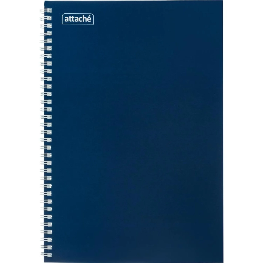 Бизнес-тетрадь А4 80л  ATTACHE, спираль,синий, блок 60г, обложка 215г