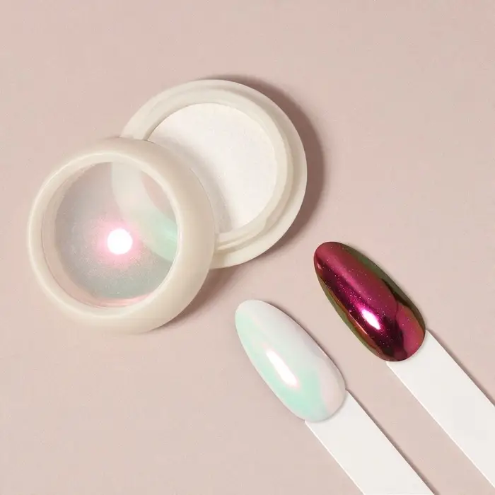 Втирка для ногтей, с аппликатором, радужная аврора