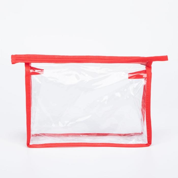 Косметичка на молнии, цвет красный Косметичка на молнии, цвет красный