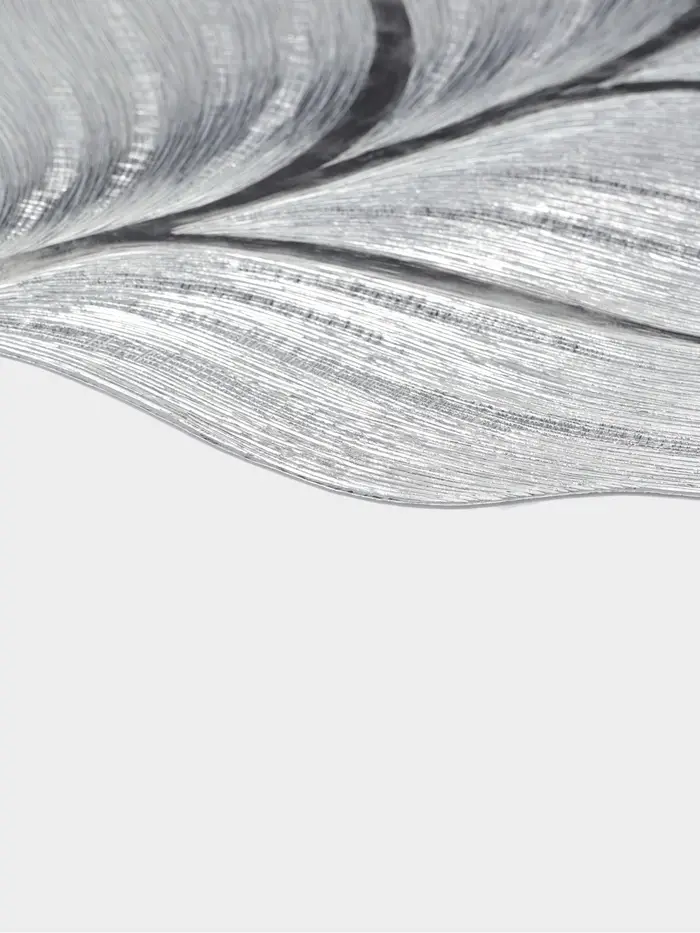 Набор салфеток для стола Доляна &laquo;Осенний лист&raquo;, 49&times;29 см, 4 шт., ПВХ, серебристый