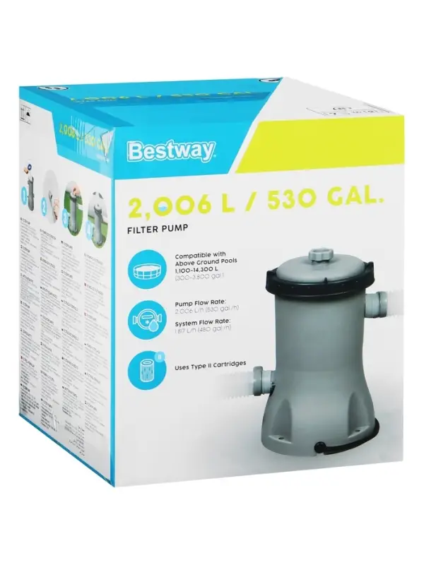 Фильтр-насос для бассейнов, с картриджем &laquo;II&raquo;, 2006 л/ч, 58383 Bestway