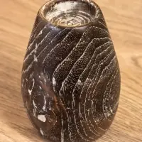 Подсвечник, d=4 см, 8&times;8&times;11 см, дерево джати, тёмно-коричневый