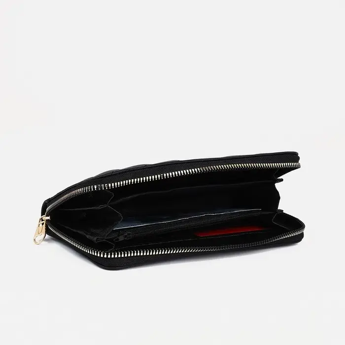 Кошелёк на молнии, цвет чёрный Кошелёк на молнии, цвет чёрный