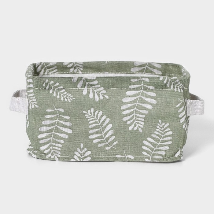 Органайзер для белья Доляна Leaves, 2 ячейки, 22×13×11 см, цвет зелёный Органайзер для белья Доляна Leaves, 2 ячейки, 22×13×11 см, цвет зелёный