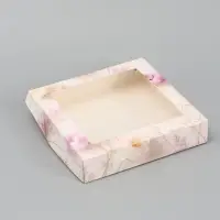 Коробка подарочная складная &laquo;С уважением и благодарностью&raquo;, 20&times;20&times;4 см, с окном
