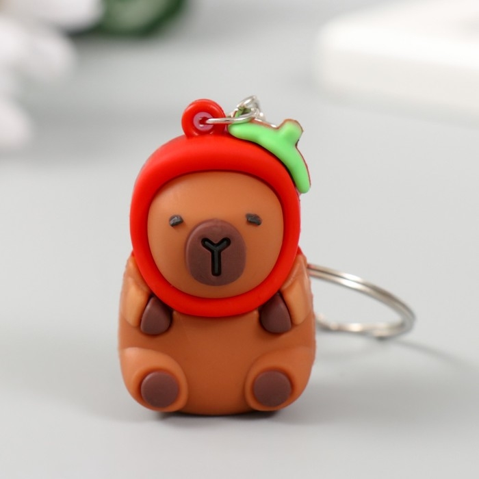 Брелок резина Брелок резина "Капибара" МИКС 4,4х2,8х2,2 см