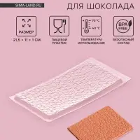 Форма для шоколада «Шоколад пористый», пластик, 21.5×11.5×1 см, прозрачная