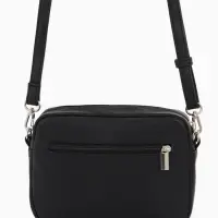 Сумка женская кросс-боди TEXTURA на молнии, 20&times;7&times;15 см, чёрная