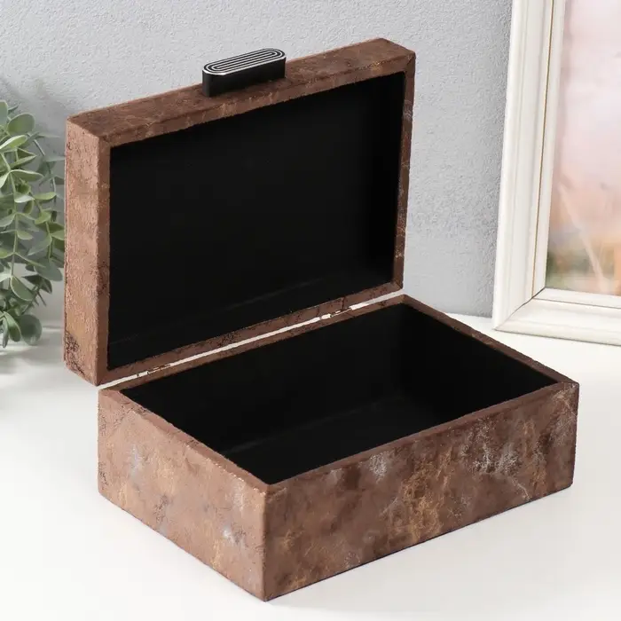 Шкатулка для украшений &laquo;Гранит&raquo;, дерево, искусственная кожа, 24&times;16&times;10.3 см