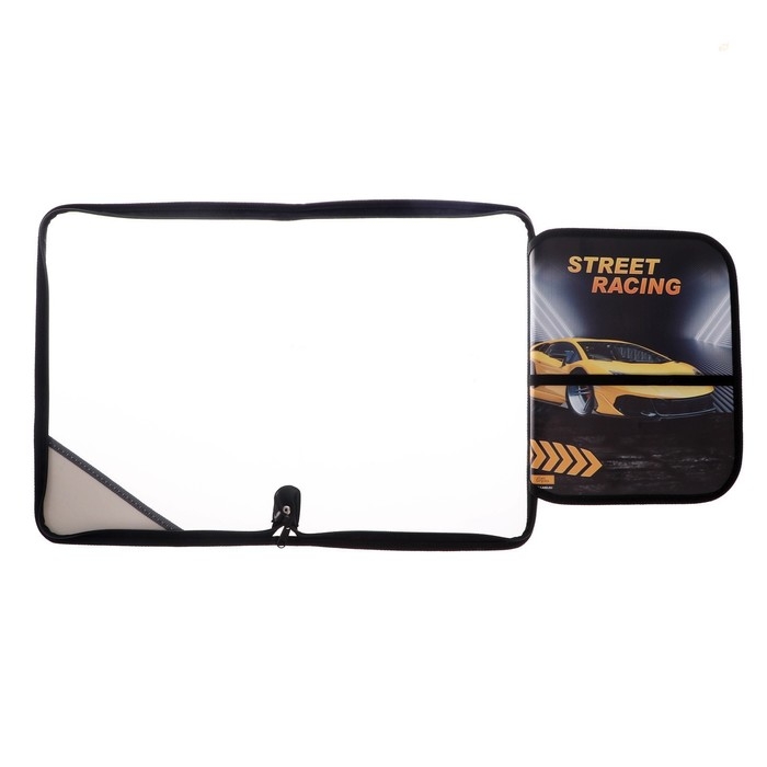 Папка для труда А4, 325 х 230 х 25 мм, молния вокруг, откидная планка, пластиковая, ПТР-1, Calligrata  Папка для труда А4, 325 х 230 х 25 мм, молния вокруг, откидная планка, пластиковая, ПТР-1, Calligrata "Тачка"