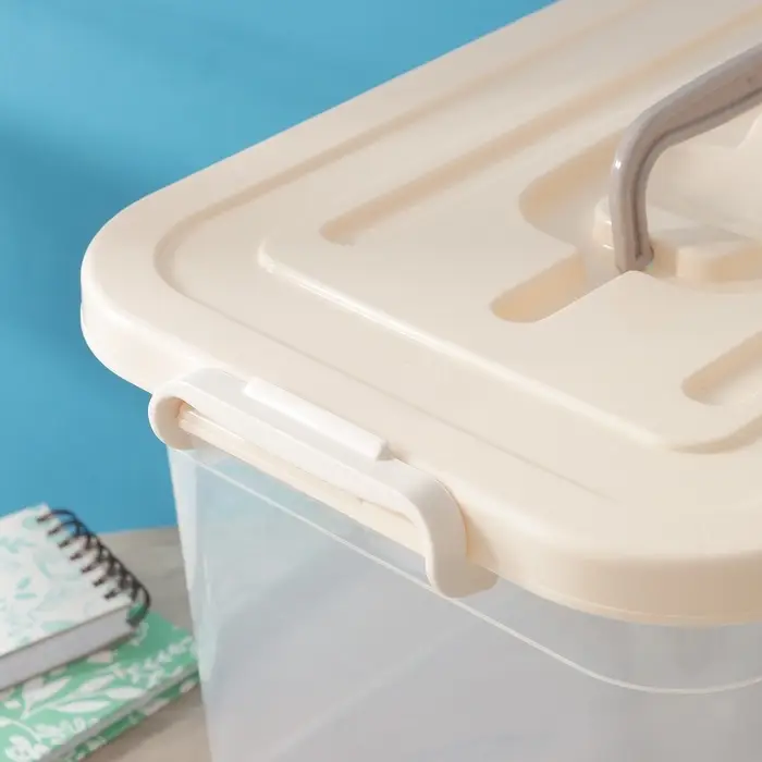 Контейнер для хранения с крышкой, 10 л, 35.5&times;23.5&times;19 см, пластик, МИКС