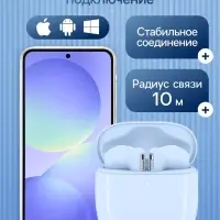 Наушники беспроводные Baseus Bowie WX5, TWS, вкладыши, Bluetooth 5.3, 40/400 мАч, синие