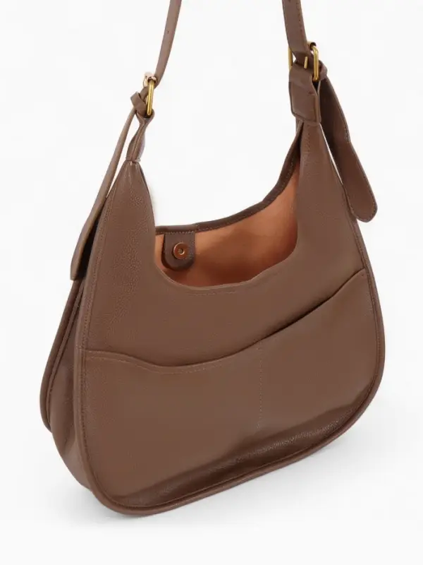 Сумка - мешок женская TEXTURA, на магните, с косметичкой, 34&times;12&times;27 см, коричневая