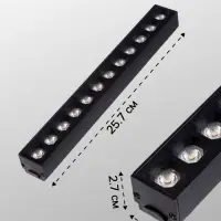 Трековый светильник FTL-003, серия Flat, 12 Вт, 48 В, 4000К, IP20, 260 мм, чёрный, свечение нейтральное белое