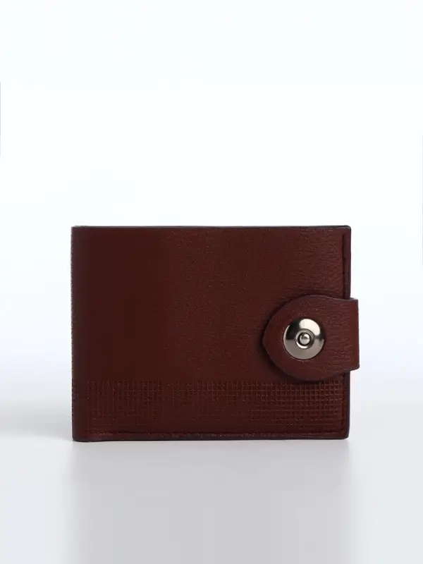 Портмоне мужское &laquo;Бадр&raquo;, 2 отделения, на магните, коричневое