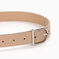Ремень женский, 1 прокол, металл пряжка, 2.8&times;105 см, бежевый
