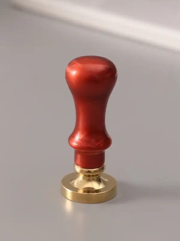 Печать для сургуча с пластиковой ручкой &laquo;Венок с буквой X&raquo;, 2.5&times;2.5&times;6.3 см