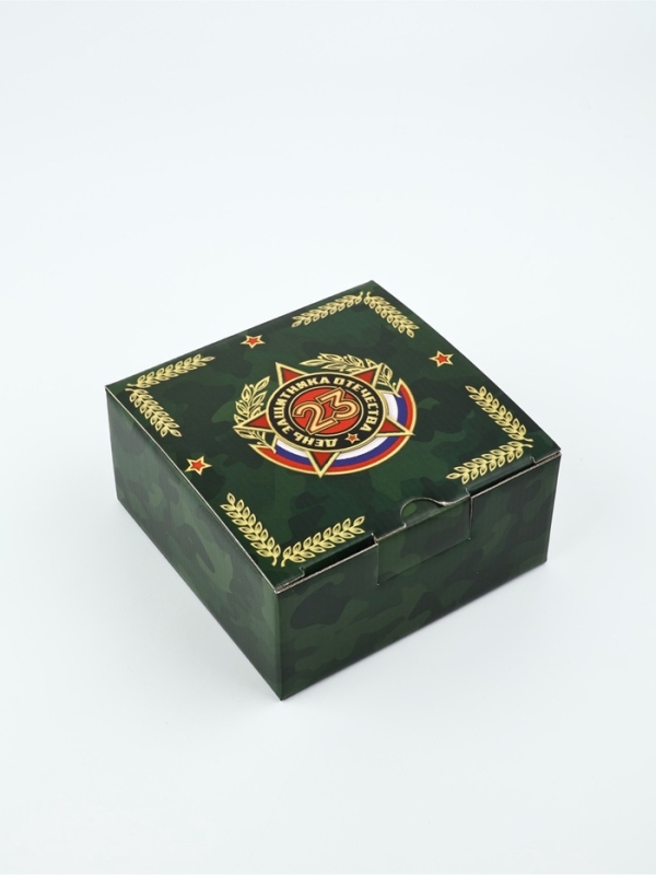 Подарочная коробка, упаковка, «С 23 февраля!», 15 х 15 х 7 см Подарочная коробка, упаковка, «С 23 февраля!», 15 х 15 х 7 см