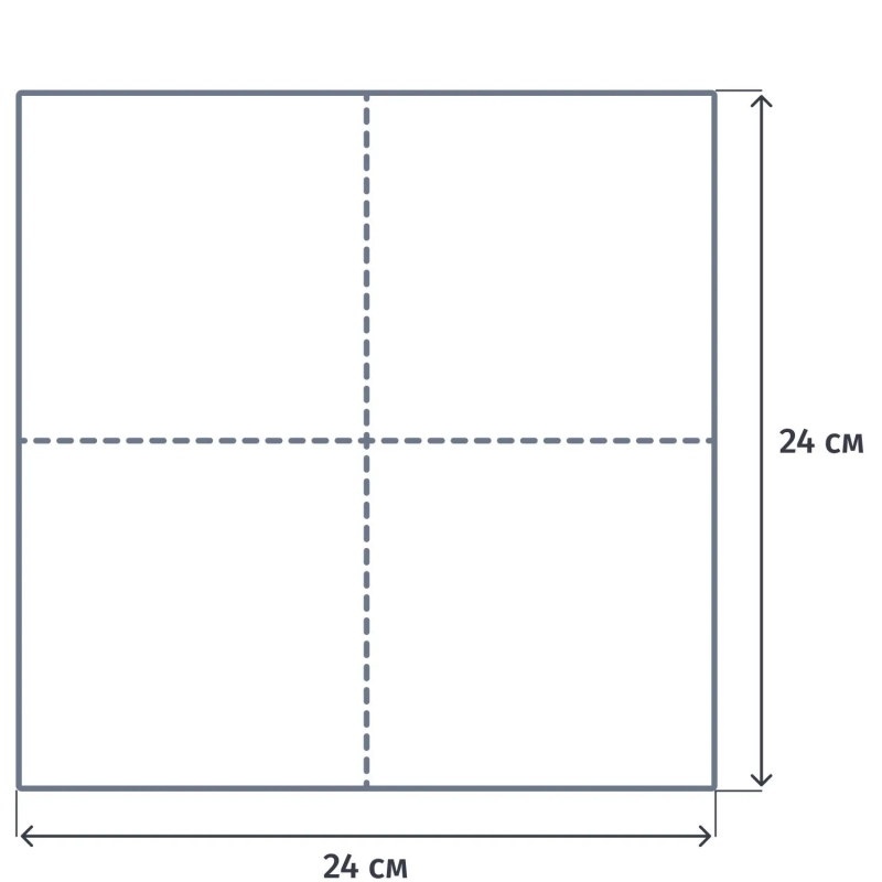 Салфетки бумажные 2сл 24х24см с тиснением белые целлюлоза 250шт/уп_Спб