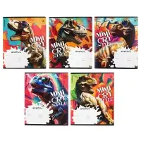 Тетрадь 12 листов, в клетку, ErichKrause Dino Art, МИКС
