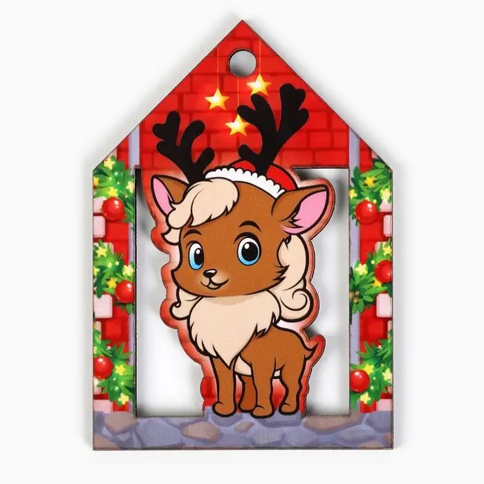 Ёлочная игрушка новогодняя «Олень», на Новый год, 5,6 х 8 см Ёлочная игрушка новогодняя «Олень», на Новый год, 5,6 х 8 см