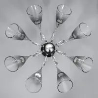 Светильник потолочный BayerLux &laquo;Марианна&raquo;, люстра 8хЕ27, 40 Вт, чёрный, 77&times;77&times;33 см