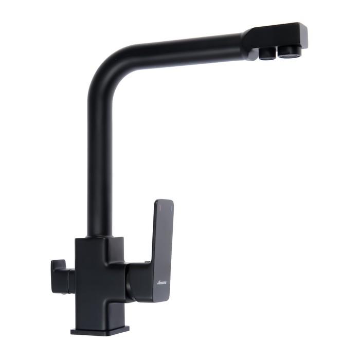 Смеситель для кухни Accoona A51126F, однорычажный, излив 189 мм, выход на питьевую, черный Смеситель для кухни Accoona A51126F, однорычажный, излив 189 мм, выход на питьевую, черный