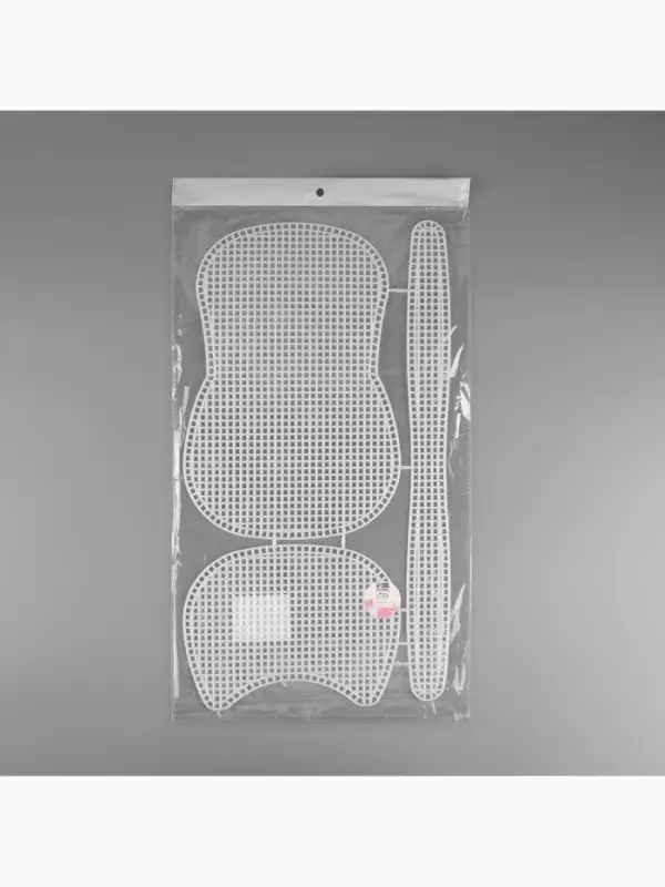 Канва-основа для вышивания сумки, пластиковая, 42&times;24 см, цвет белый