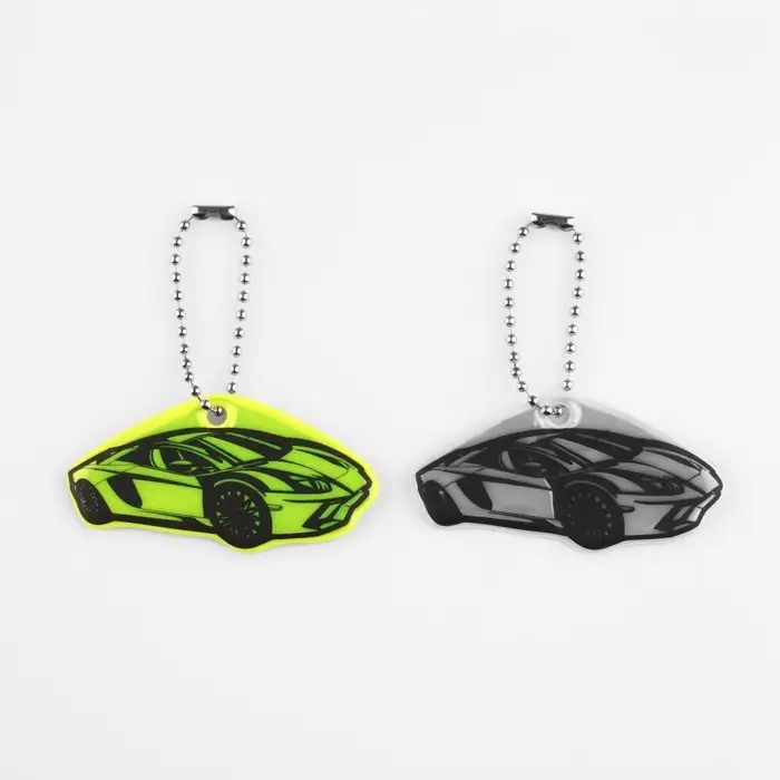 Светоотражающий элемент «Авто», двусторонний, 3.3×6.2 см, МИКС Светоотражающий элемент «Авто», двусторонний, 3.3×6.2 см, МИКС