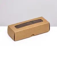 Коробка для 3 конфеты, с окном 13×5×3.3 см