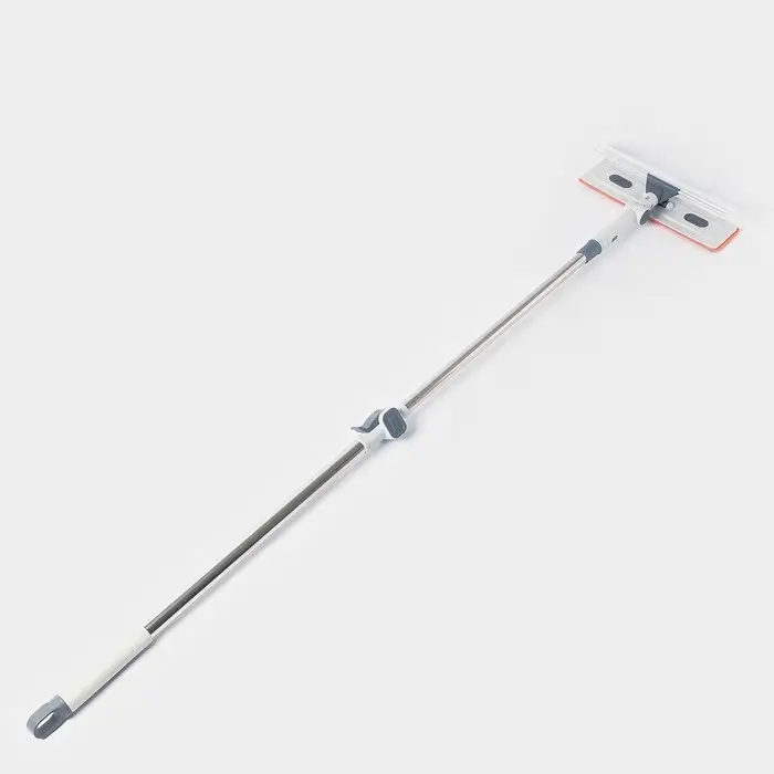 Оконная швабра с креплением на липучке 30&times;8 см, длина 103-145 см, 2 насадки, 45+180 поворот