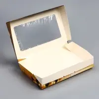Коробка складная с окном «С Днем Рождения!», 20×12×4 см