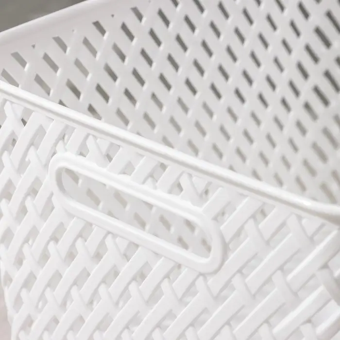 Корзина для хранения Альтернатива &laquo;Плетёнка&raquo;, пластик, 35&times;29&times;22.5 см, белая