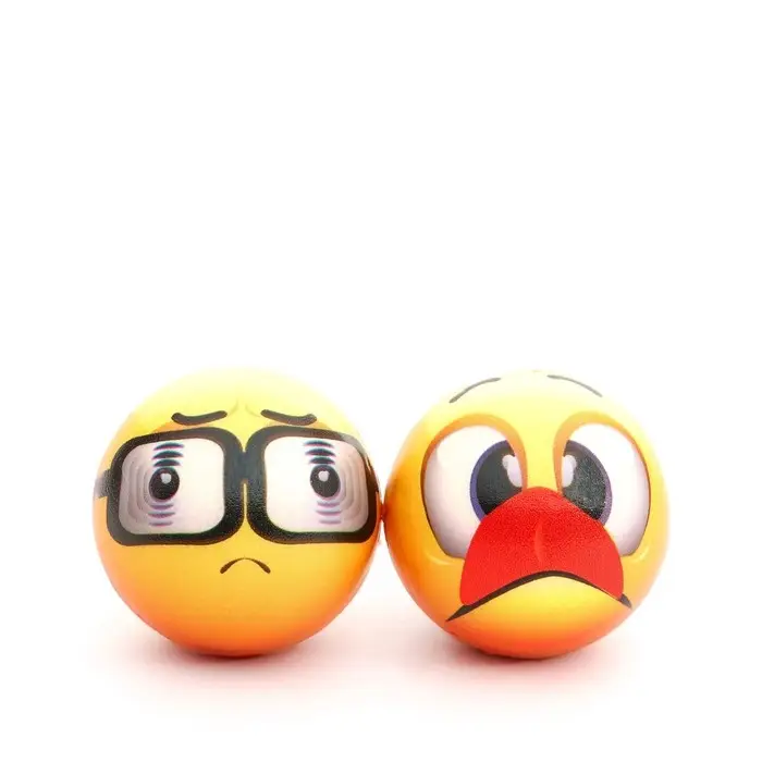 Мячик зефирный "Очки", 6,3 см, жёлтый,