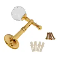 Крючок - держатель для штор на стену CAPPIO KS043, металлический, цвет золото, 2 шт