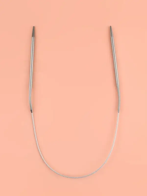 Спицы круговые, для вязания, с металлическим тросом, d=3.5 мм, 10/40 см Спицы круговые, для вязания, с металлическим тросом, d=3.5 мм, 10/40 см