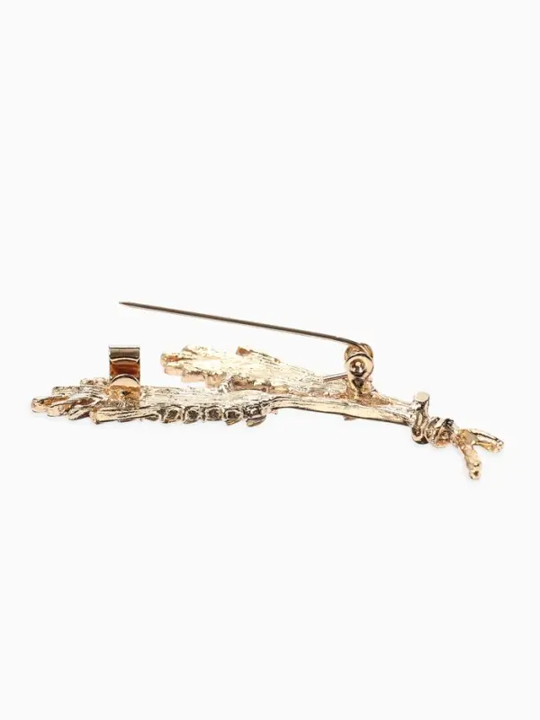 Брошь &laquo;Колосья&raquo; пшеницы, цвет жёлтый в золоте